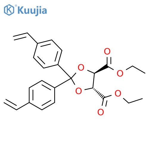 4,5-Diethyl (4R,5R)-2,2-bis(4-ethenylphenyl)-1,3-dioxolane-4,5-dicarboxylate structure