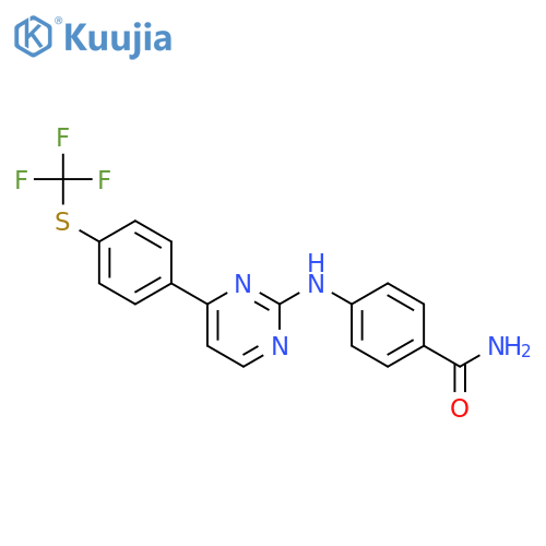 Benzamide, 4-[[4-[4-[(trifluoromethyl)thio]phenyl]-2-pyrimidinyl]amino]- structure