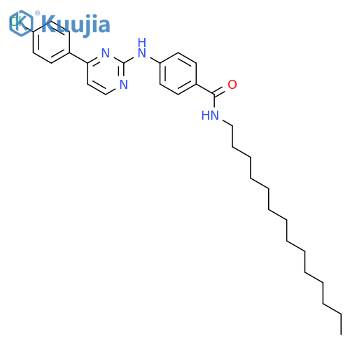 BENZAMIDE, 4-[[4-(4-CHLOROPHENYL)-2-PYRIMIDINYL]AMINO]-N-TETRADECYL- structure