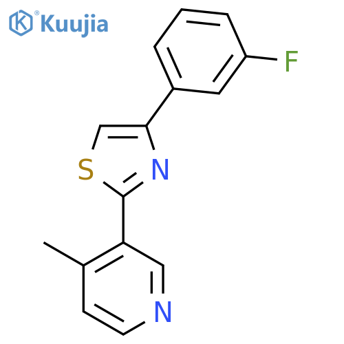 Pyridine, 3-[4-(3-fluorophenyl)-2-thiazolyl]-4-methyl- structure