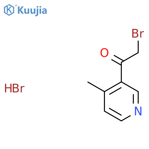 2-bromo-1-(4-methylpyridin-3-yl)ethan-1-one hydrobromide structure