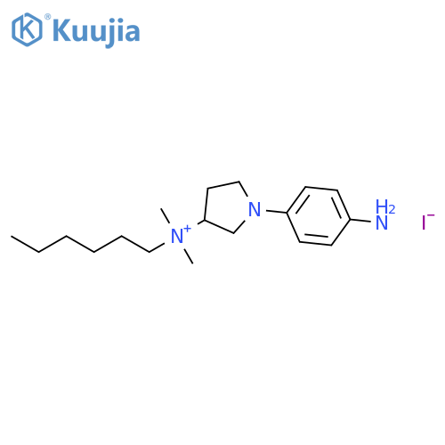 3-Pyrrolidinaminium, 1-(4-aminophenyl)-N-hexyl-N,N-dimethyl-, iodide structure