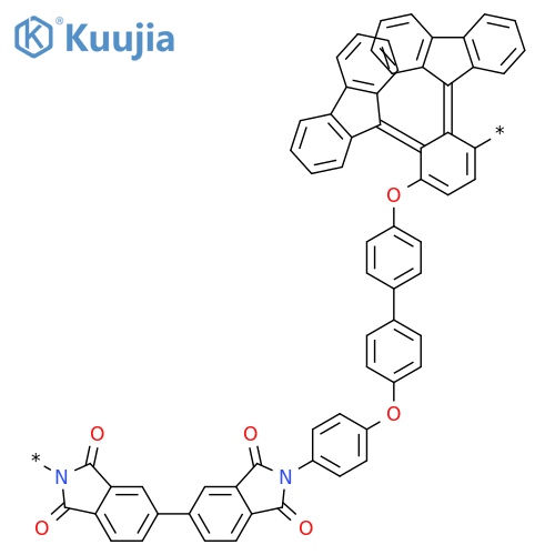 POLY[(1,3-DIHYDRO-1,3-DIOXO-2H-ISOINDOLE-2,5-DIYL)-9H-FLUOREN-9-YLIDENE(1,3-DIHYDRO-1,3-DIOXO-2H-ISOINDOLE-5,2-DIYL)-1,4-PHENYLENEOXY-1,4-PHENYLENE-9H-FLUOREN-9-YLIDENE-1,4-PHENYLENEOXY-1,4-PHENYLENE] structure