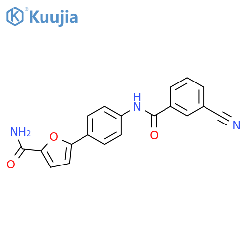 2-FURANCARBOXAMIDE, 5-[4-[(3-CYANOBENZOYL)AMINO]PHENYL]- structure