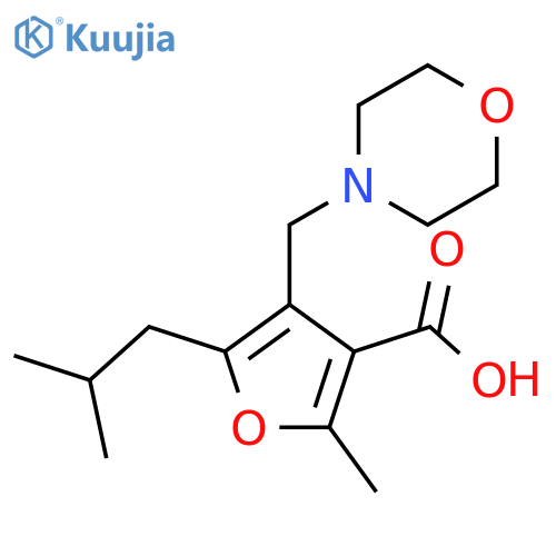 3-Furancarboxylic acid,2-methyl-5-(2-methylpropyl)-4-(4-morpholinylmethyl)-, hydrochloride (1:1) structure
