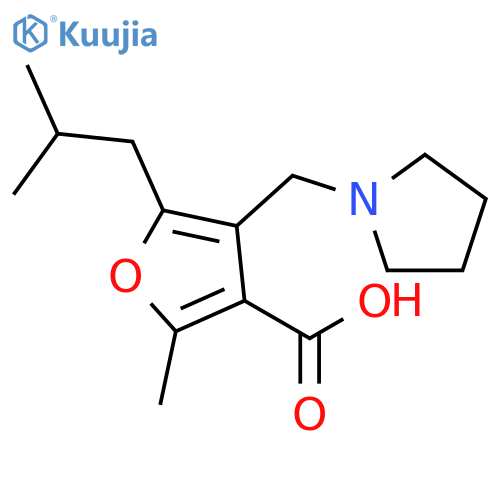 5-Isobutyl-2-methyl-4-pyrrolidin-1-ylmethyl-furan-3-carboxylicacidhydrochloride structure