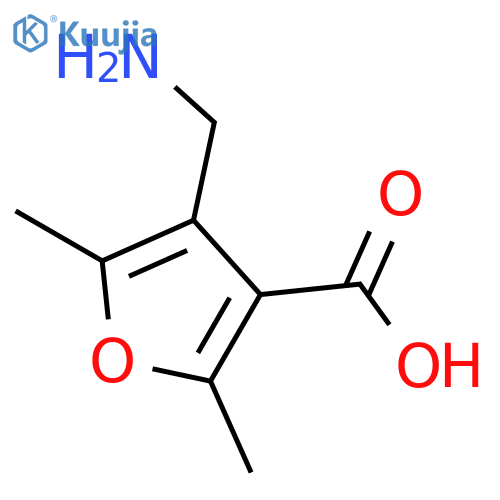 3-Furancarboxylic acid,4-(aminomethyl)-2,5-dimethyl-, hydrochloride (1:1) structure