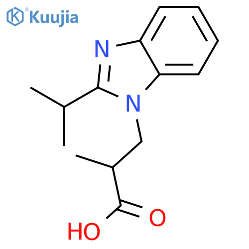 3-(2-isopropyl-benzoimidazol-1-yl)-2-methyl-propionic acid structure