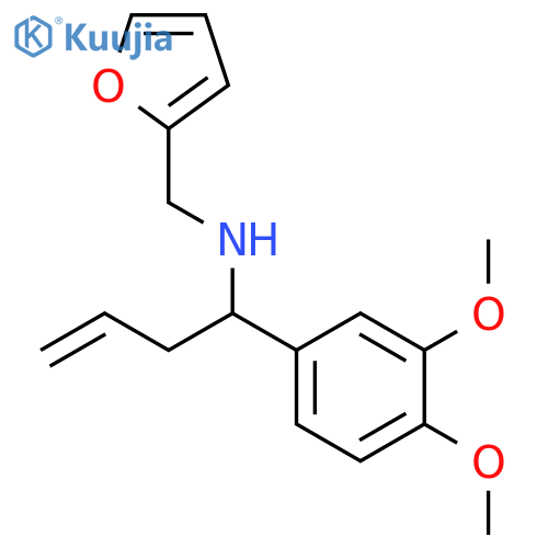 [1-(3,4-dimethoxy-phenyl)-but-3-enyl]-furan-2-ylmethyl-amine structure