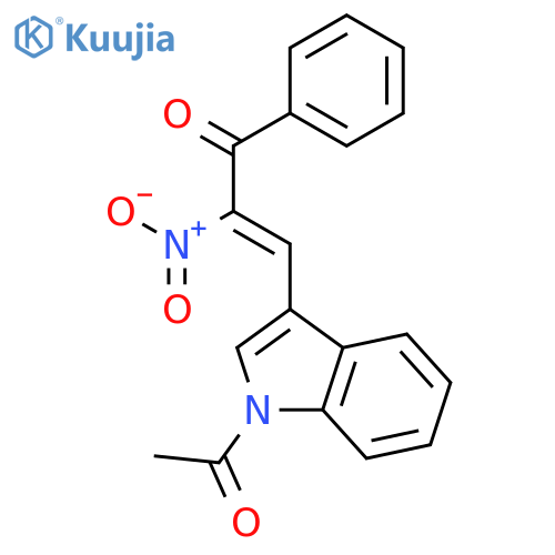 1H-Indole, 1-acetyl-3-(2-nitro-3-oxo-3-phenyl-1-propenyl)- structure