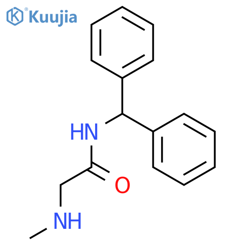 N-(diphenylmethyl)-2-(methylamino)acetamide, oxalic acid structure
