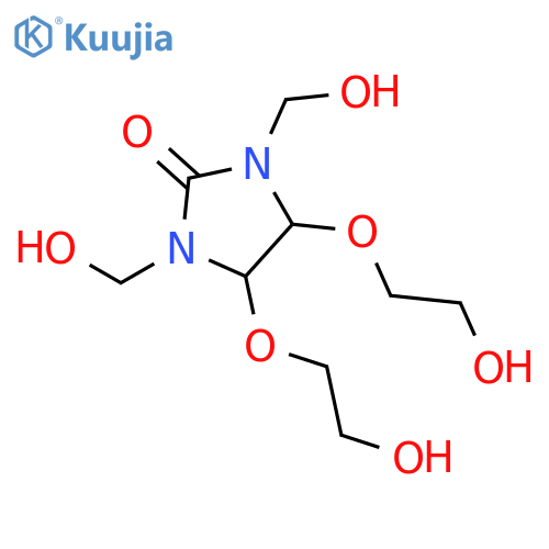 2-IMIDAZOLIDINONE, 4,5-BIS(2-HYDROXYETHOXY)-1,3-BIS(HYDROXYMETHYL)- structure