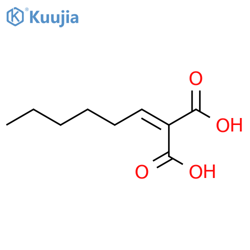 Propanedioic acid,2-hexylidene- structure