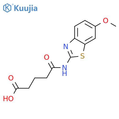 4-(6-methoxy-benzothiazol-2-ylcarbamoyl)-butyric acid structure