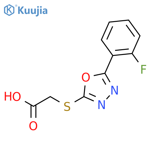 Acetic acid,2-[[5-(2-fluorophenyl)-1,3,4-oxadiazol-2-yl]thio]- structure