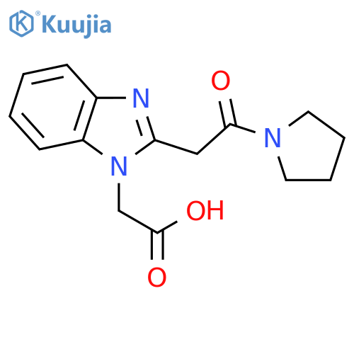 1H-Benzimidazole-1-aceticacid, 2-[2-oxo-2-(1-pyrrolidinyl)ethyl]- structure