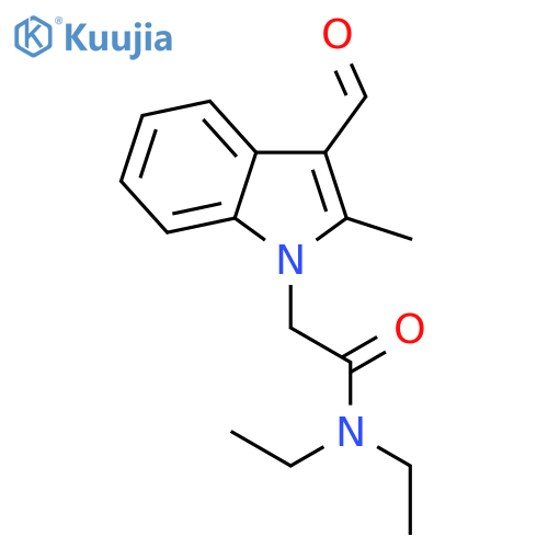 N,N-Diethyl-2-(3-formyl-2-methyl-1H-indol-1-yl)acetamide structure
