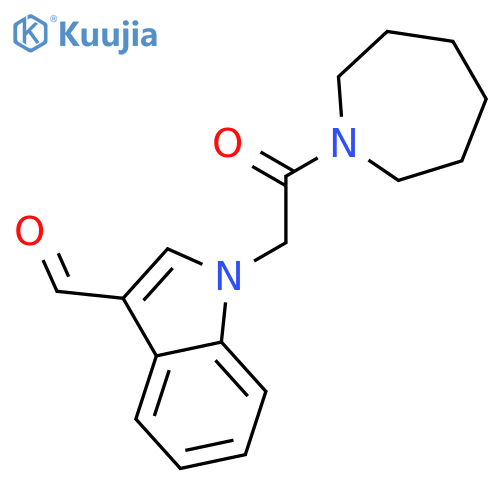 1H-Indole-3-carboxaldehyde,1-[2-(hexahydro-1H-azepin-1-yl)-2-oxoethyl]- structure