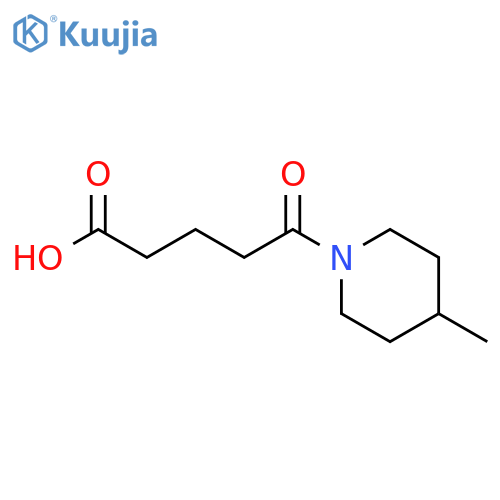 5-(4-methylpiperidin-1-yl)-5-oxopentanoic Acid structure