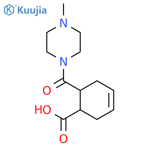 6-(4-methylpiperazine-1-carbonyl)cyclohex-3-ene-1-carboxylic acid structure