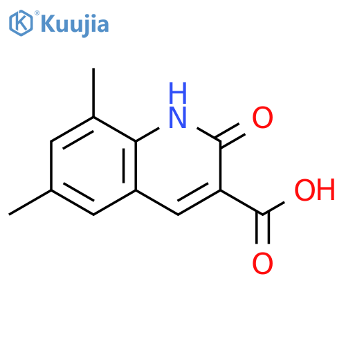 2-Hydroxy-6,8-dimethyl-quinoline-3-carboxylic acid structure