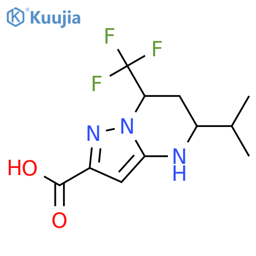5-Isopropyl-7-trifluoromethyl-4,5,6,7-tetrahydro-pyrazolo1,5-apyrimidine-2-carboxylicacid structure