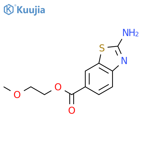 2-Amino-benzothiazole-6-carboxylic acid 2-methoxy-ethyl ester structure