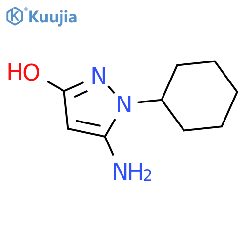 5-amino-1-cyclohexyl-1,2-dihydro-3H-pyrazol-3-one structure