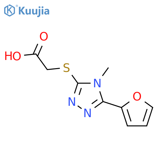 (5-Furan-2-yl-4-methyl-4H-[1,2,4]triazol-3-ylsulfanyl)-acetic acid structure