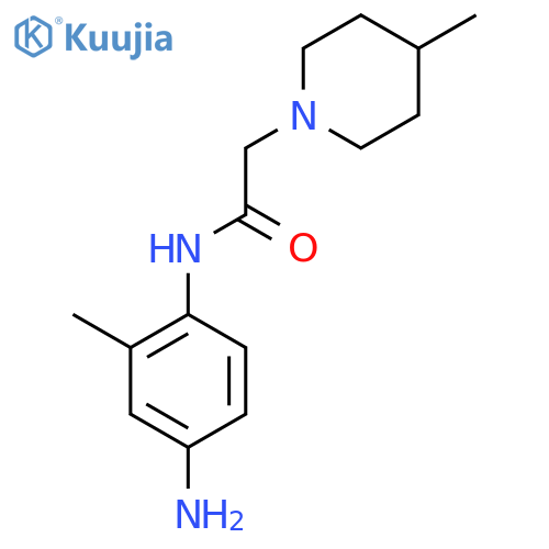 N-(4-Amino-2-methyl-phenyl)-2-(4-methyl-piperidin-1-yl)-acetamide structure