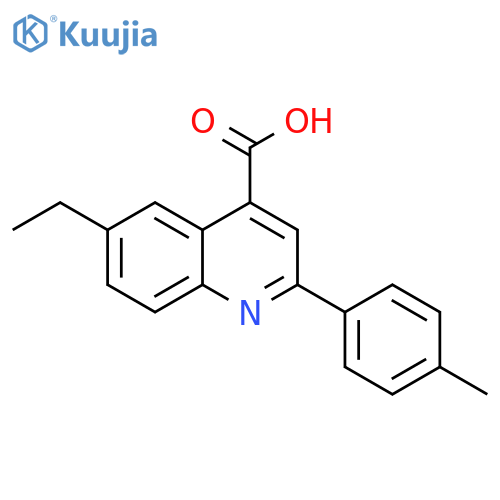 6-Ethyl-2-(4-methylphenyl)quinoline-4-carboxylic acid structure