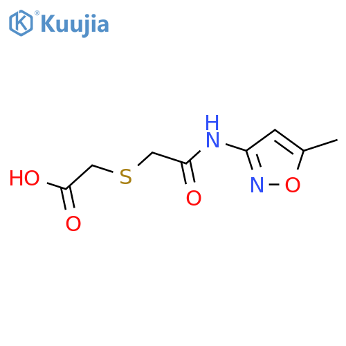 2-({(5-Methyl-1,2-oxazol-3-yl)carbamoylmethyl}sulfanyl)acetic Acid structure