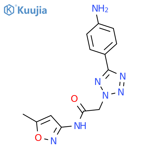 2H-Tetrazole-2-acetamide,5-(4-aminophenyl)-N-(5-methyl-3-isoxazolyl)- structure