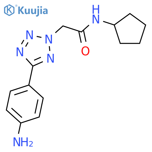 2H-Tetrazole-2-acetamide,5-(4-aminophenyl)-N-cyclopentyl- structure