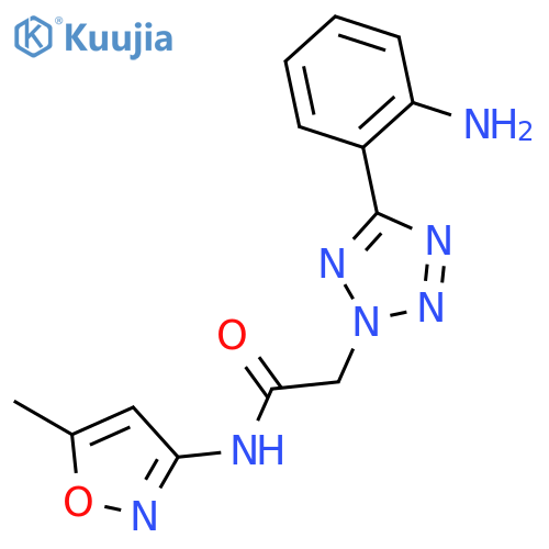 2H-Tetrazole-2-acetamide,5-(2-aminophenyl)-N-(5-methyl-3-isoxazolyl)- structure