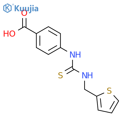 4-(3-thiophen-2-ylmethyl-thioureido)-benzoic acid structure