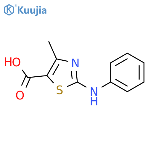 4-methyl-2-(phenylamino)-1,3-thiazole-5-carboxylic acid structure