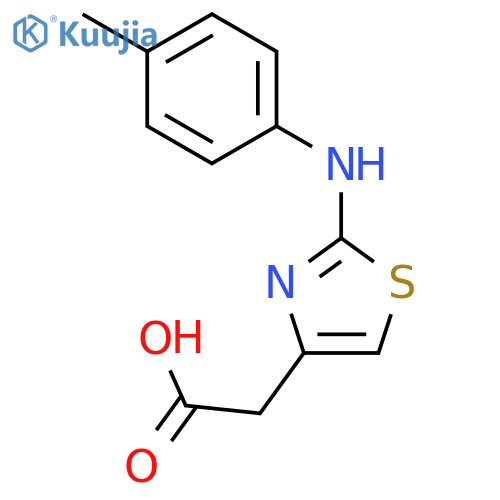 (2-p-Tolylamino-thiazol-4-yl)-acetic acid structure