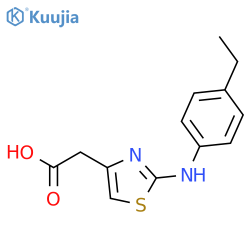 [2-(4-ethyl-phenylamino)-thiazol-4-yl]-acetic acid structure