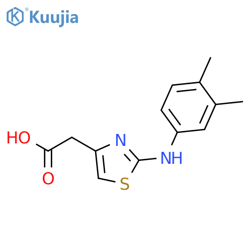 [2-(3,4-Dimethyl-phenylamino)-thiazol-4-yl]-acetic acid structure