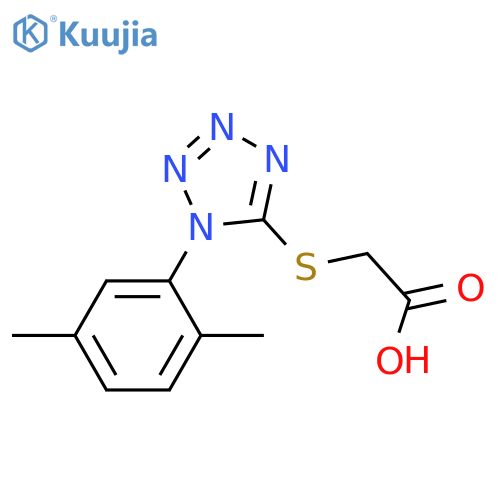 2-{1-(2,5-Dimethylphenyl)-1H-1,2,3,4-tetrazol-5-ylsulfanyl}acetic Acid structure