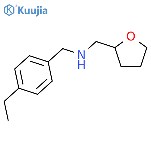 (4-ethylphenyl)methyl(oxolan-2-ylmethyl)amine structure