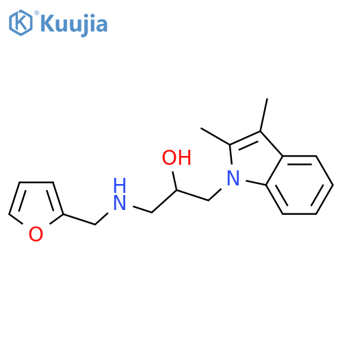 1H-Indole-1-ethanol, a-[[(2-furanylmethyl)amino]methyl]-2,3-dimethyl-,ethanedioate (1:1) structure
