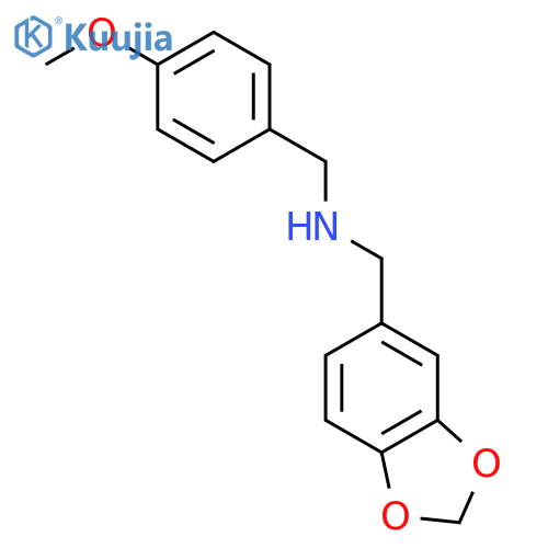 1-(1,3-Benzodioxol-5-yl)-N-(4-methoxybenzyl)methanamine structure