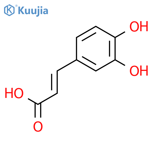 (Z)-3 (3,4-dihydroxyphenyl)-2-propenoic acid structure
