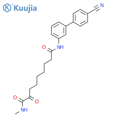 NONANEDIAMIDE, N9-(4'-CYANO[1,1'-BIPHENYL]-3-YL)-N1-METHYL-2-OXO- structure