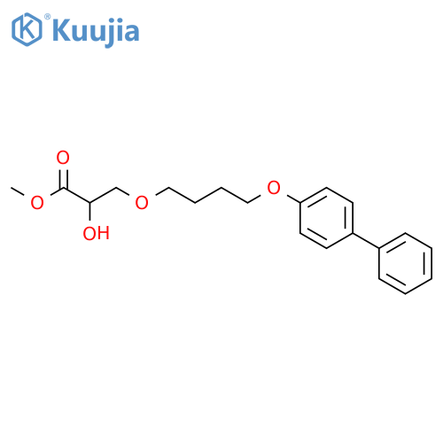 Propanoic acid, 3-[4-([1,1'-biphenyl]-4-yloxy)butoxy]-2-hydroxy-, methyl ester structure