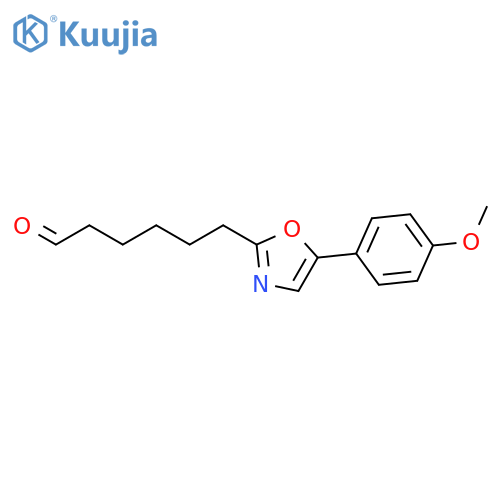2-Oxazolehexanal, 5-(4-methoxyphenyl)- structure