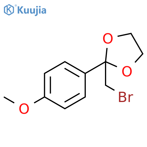 1,3-Dioxolane, 2-(bromomethyl)-2-(4-methoxyphenyl)- structure