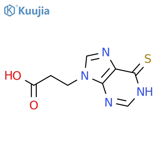 9H-Purine-9-propanoicacid, 1,6-dihydro-6-thioxo- structure
